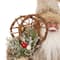 Glitzhome® 12" Christmas Light Brown Faux Fur Santa Figurine